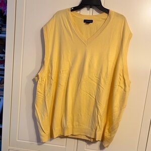 Lands' End Men's V-Neck Sweater Vest in Yellow